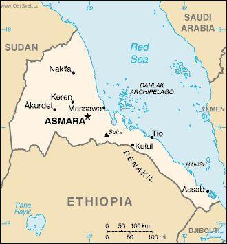 Foto: Eritrea-politick� mapa