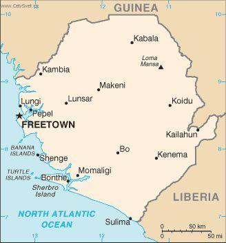 Foto: Sierra Leone-politick� mapa