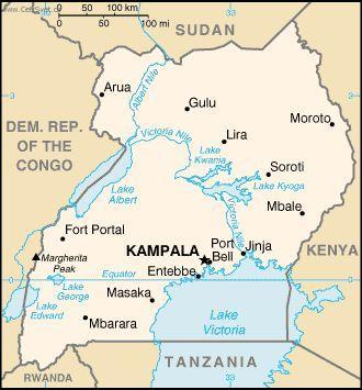 Foto: Uganda-politick� mapa