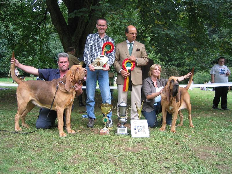 Foto: Famous Alhavant-club show Belgium 2006,winner Cambridge Truf� M�dieval� and Altea du Noble Limier