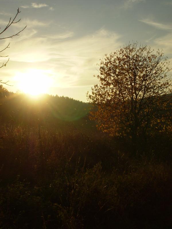 Foto: Z�pad slunce nad krajinou nedaleko Litovle