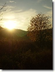 Z�pad slunce nad krajinou nedaleko Litovle