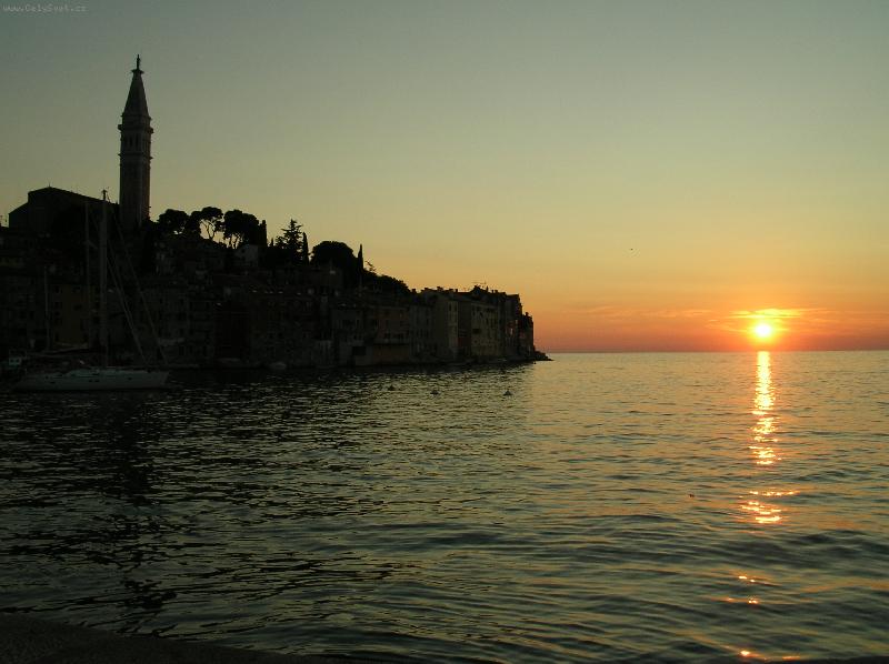 Foto: Chorvatsko-m�sto Rovinj - z�pad slunce