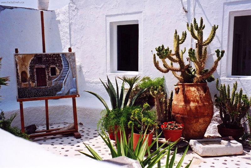 Foto: Z�ti�� s obrazem.-Santorini - Oia