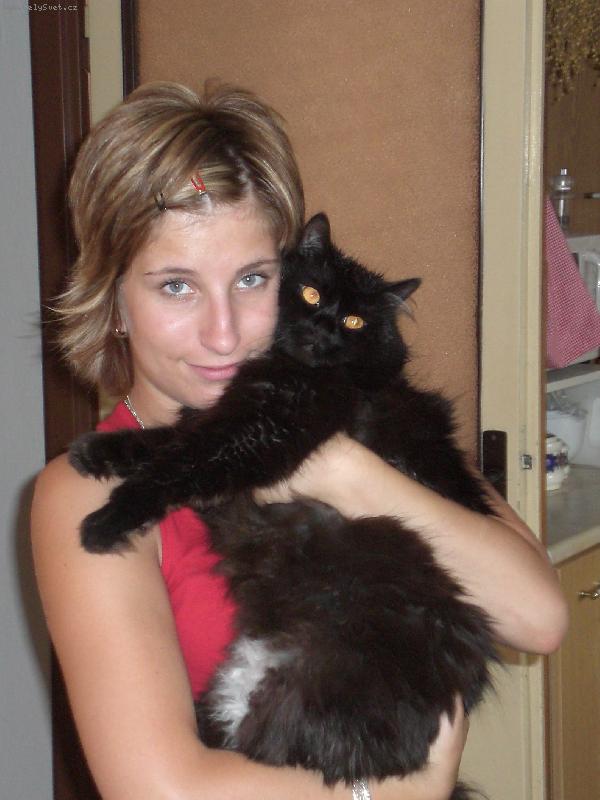 Foto: kocour Hugo a jeho pani�ka-mazlen� s pani�kou