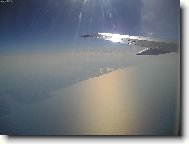 Soln� jezero v Larnace z letadla