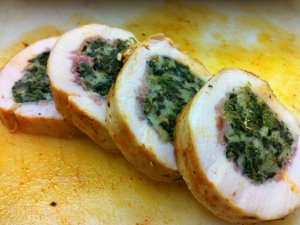 Recept online: Dr�be�� rol�da se �pen�tem: Rol�dky z kr�t�ho masa a ochucen�ho �pen�tu pod�van� s osma�enou zeleninou a om��kou z v�varu a sherry